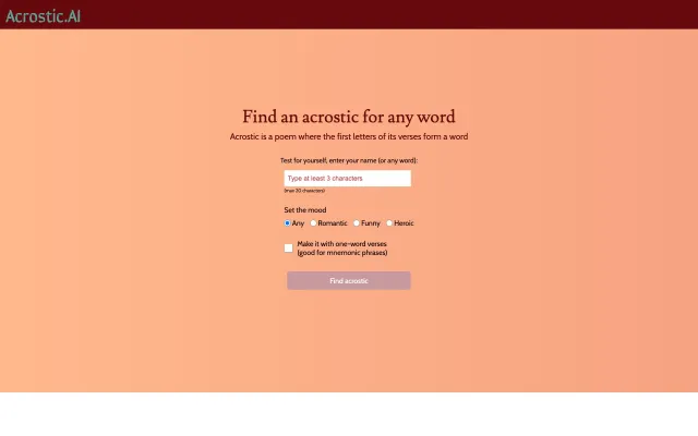 Acrostic AI
