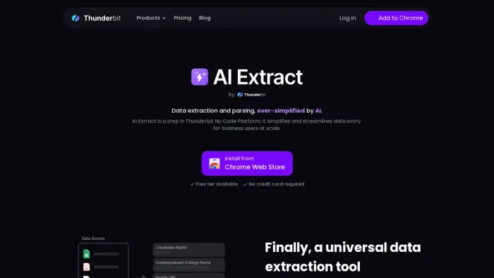 AI Extract by Thunderbit