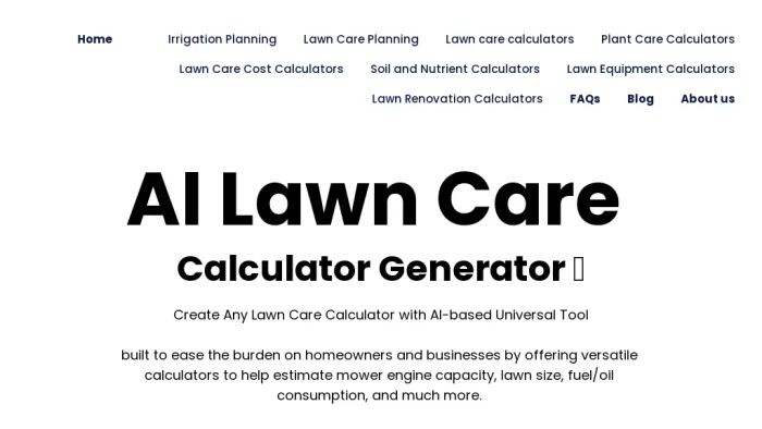 AI Lawn Care Calculator