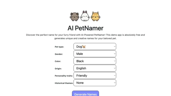 AI Pet Name Generator