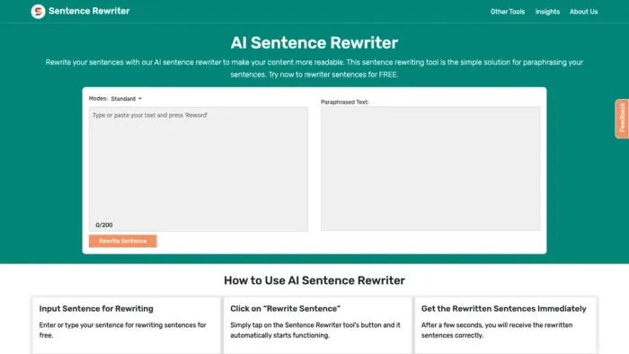 AI Sentence Rewriter