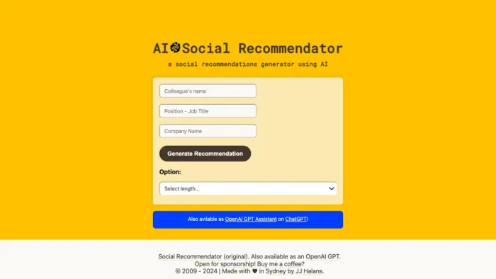 AI Social Recommendator