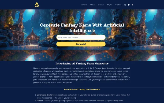 AI Fantasy Name Generator