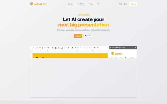 Instant AI for Google Slides