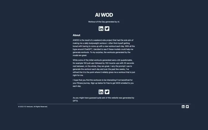 AI WOD