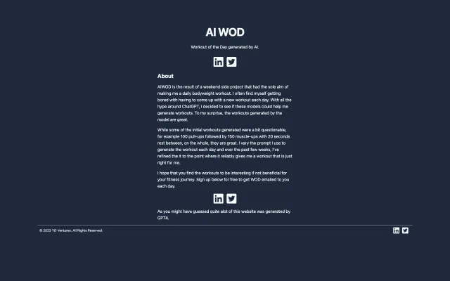 AI WOD