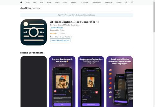 AI PhotoCaption—Text Generator