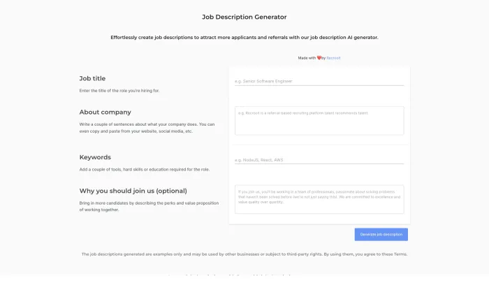 Job Description Generator