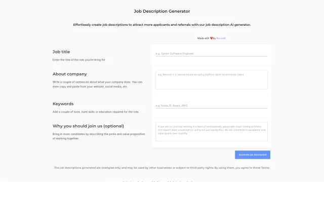 Job Description Generator