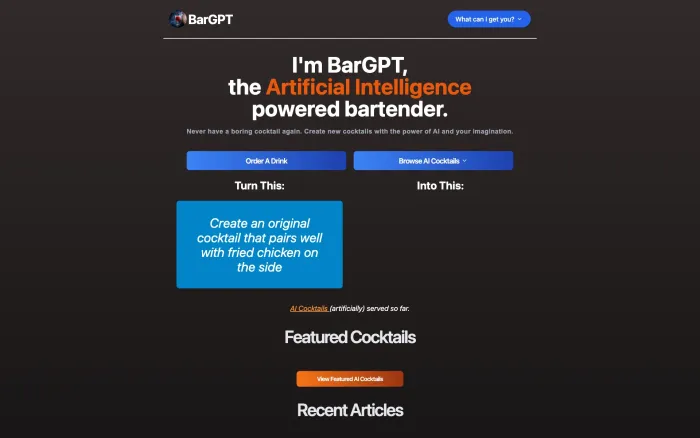 BarGPT