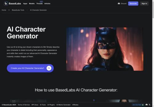 BasedLabs AI Character Generator