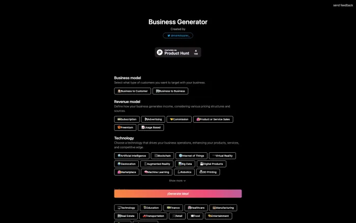 AI Business Idea Generator