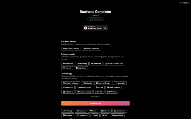 AI Business Idea Generator