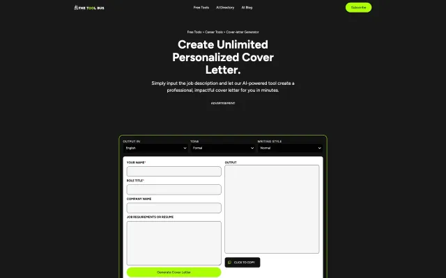 Cover-letter generator with AI