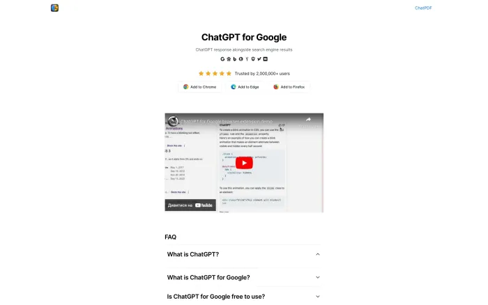 ChatGPT for Google