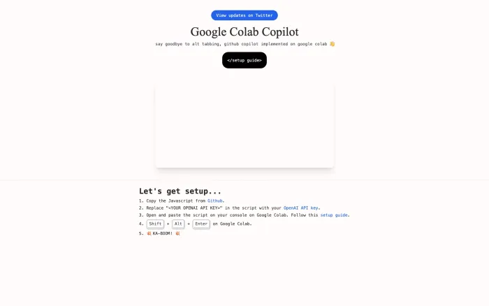 Google Colab Copilot