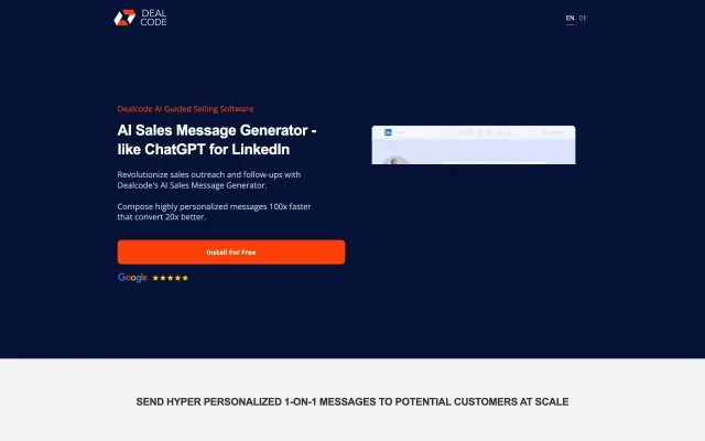 Sales AI message generator
