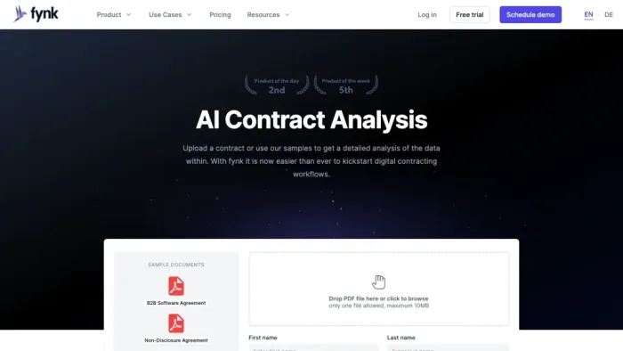 Fynk contract analysis