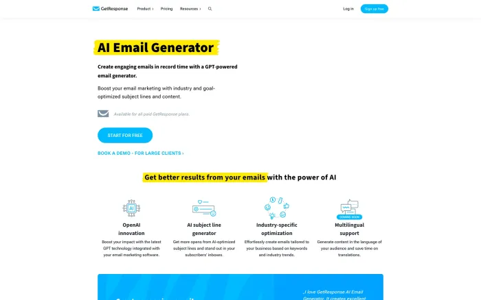 GetResponse Email Generator