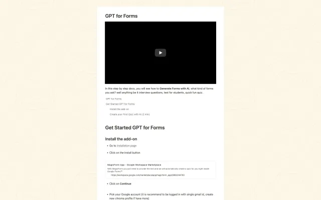 GPT for forms