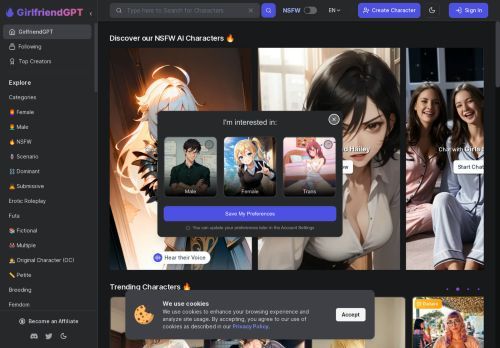 GirlfriendGPT - The AI Companion Chatroom