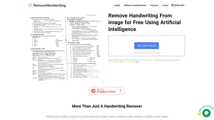 Handwriting Remover