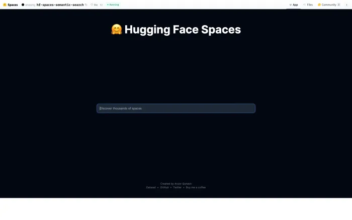 Huggingface Spaces Semantic Search