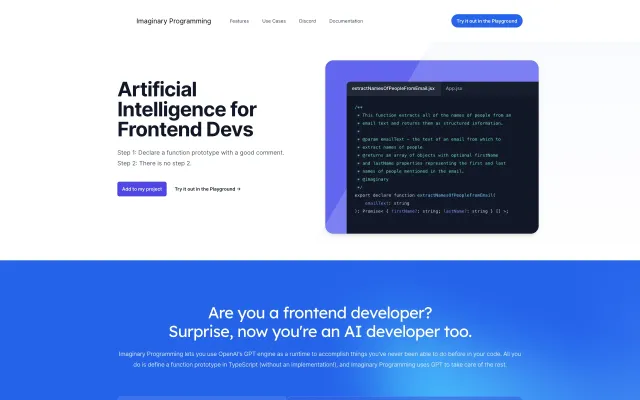 Imaginary Programming