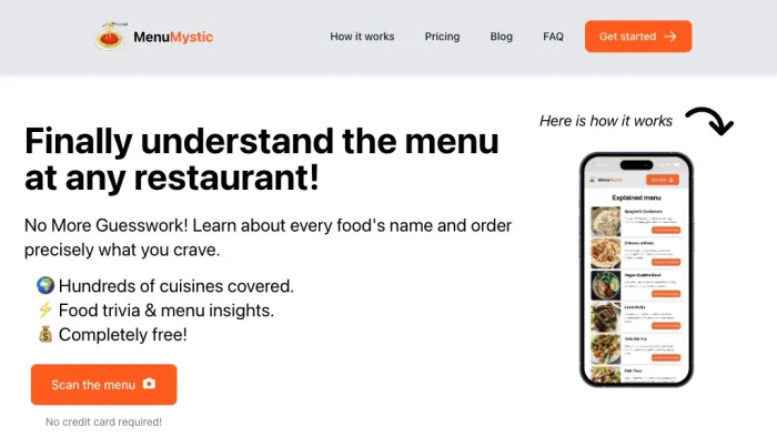 Menu Mystic