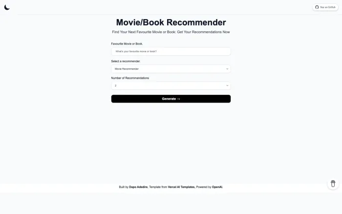 Movie & Book Recommender