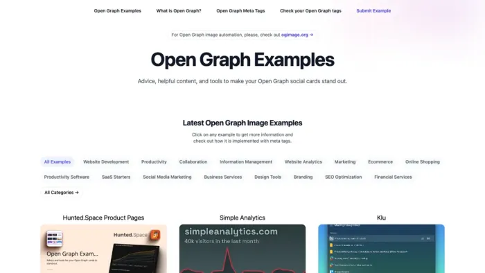 Open Graph Examples