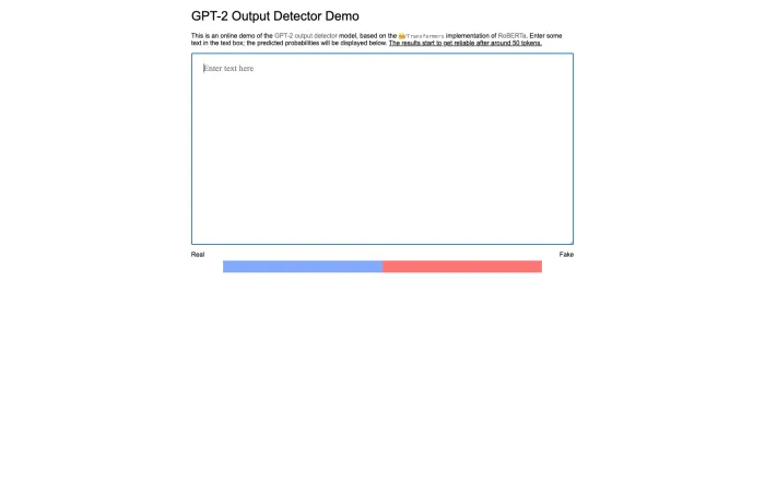 GPT-2 Output Detector