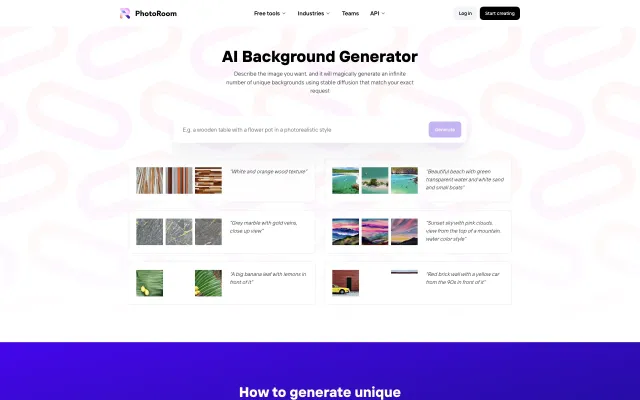 AI Background Generator by PhotoRoom