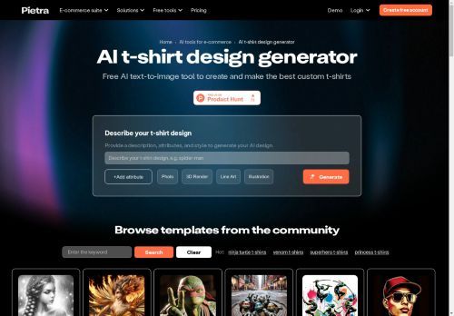 AI t-shirt design generator