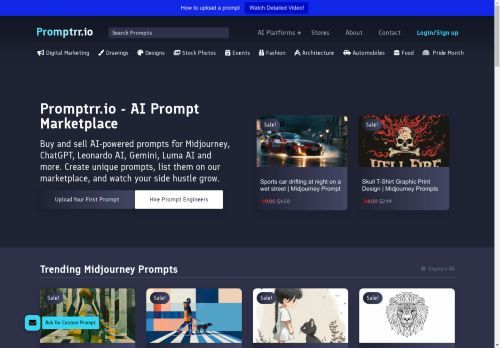 Promptrr.io - AI Prompt Marketplace