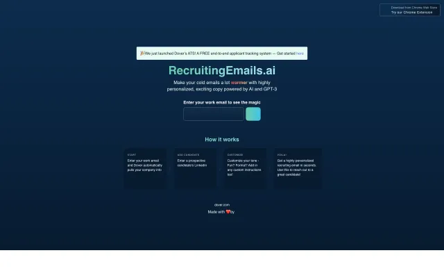 Recruiting Emails AI by Dover