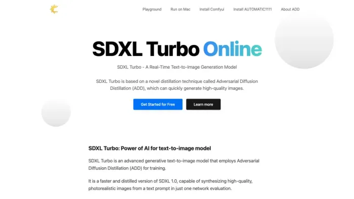 SDXL TURBO ONLINE