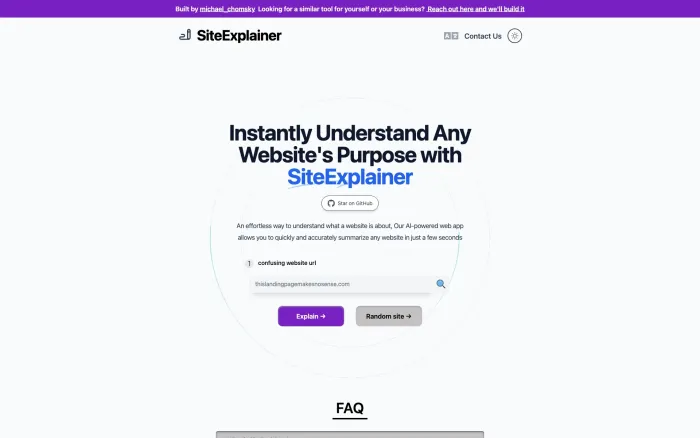 SiteExplainer