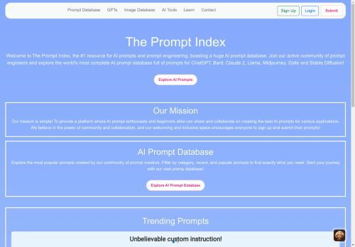 The Prompt Index