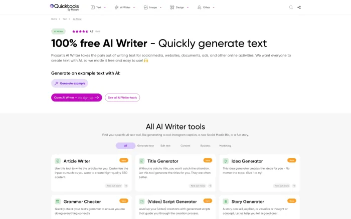 AI Writer by Picsart