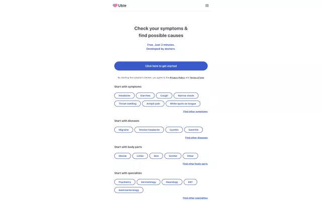 Ubie AI Symptom Checker