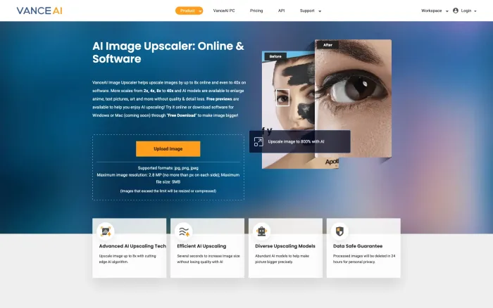 VanceAI Image Upscaler