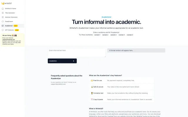 Writefull Academizer